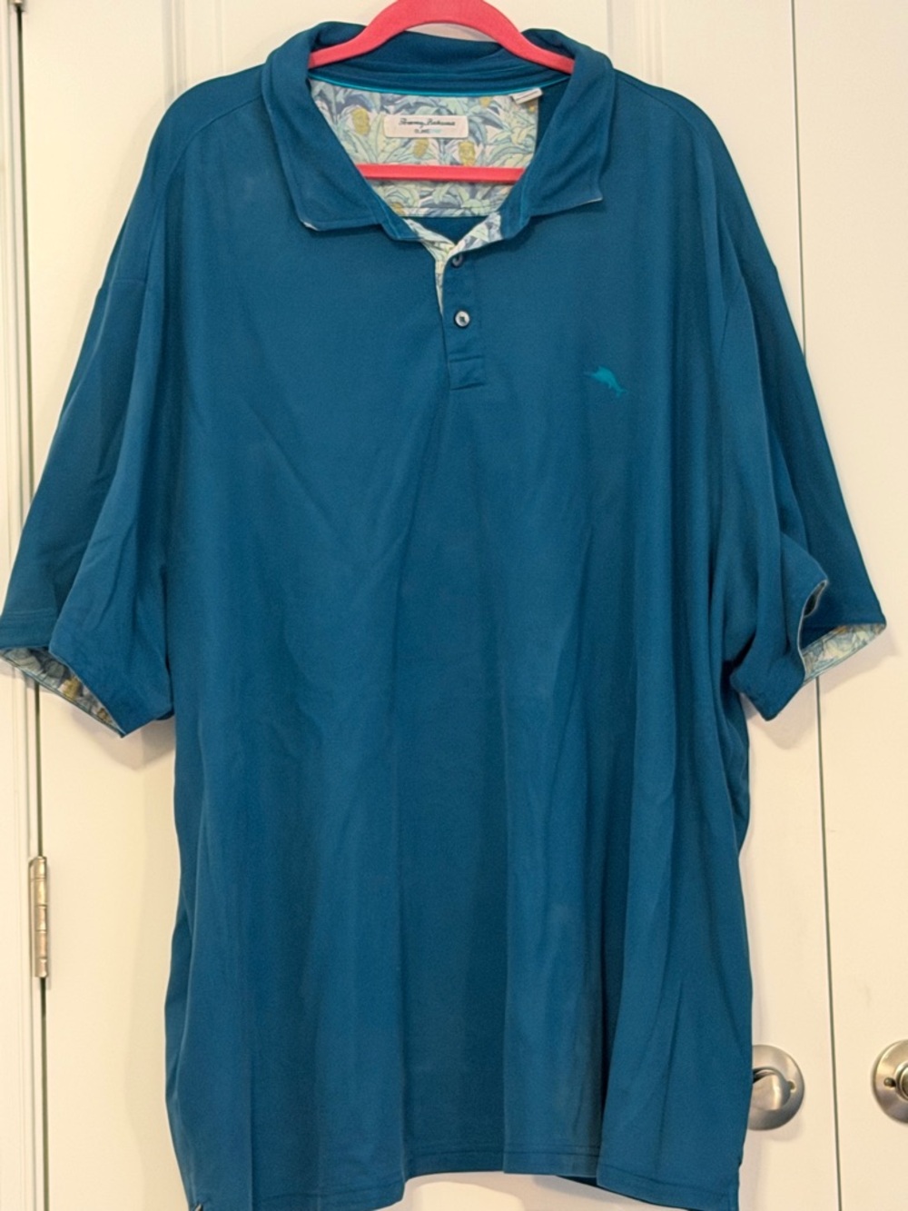 Tommy Bahama Teal Blue Polo 4X Great Condition